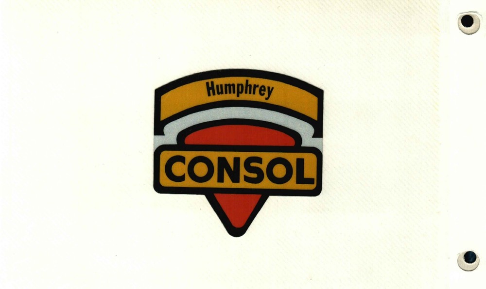 NICE HUMPHREY SHIELD CONSOL COAL CO. COAL MINING STICKER # 1576