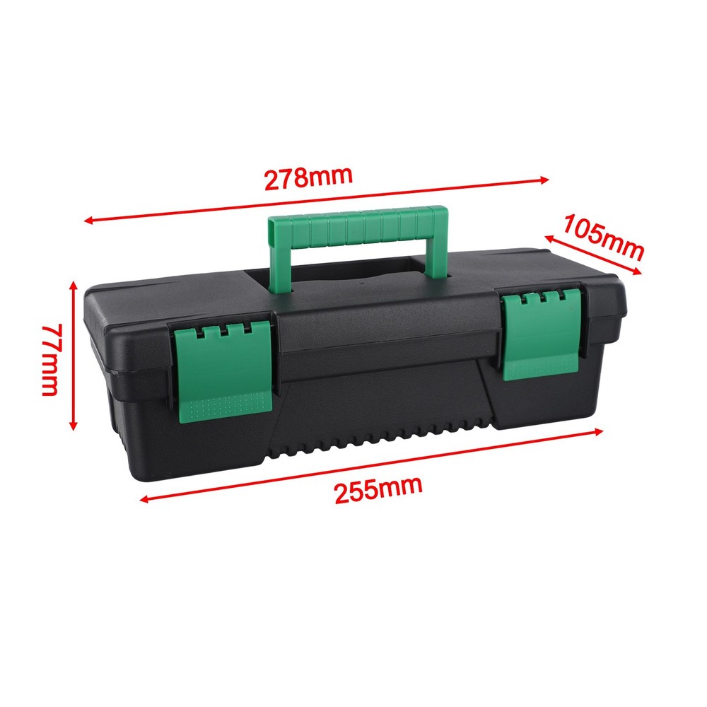 Sturdy Plastic Toolbox Perfect for Carpentry and Electrical Repairs 10 Inch