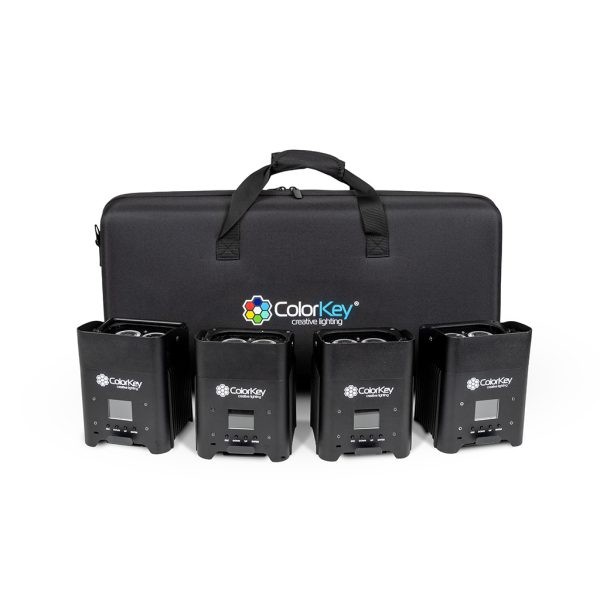 ColorKey CKU-7064 AirPar HEX 4 - 4-Pack Bundle with Hardshell Case