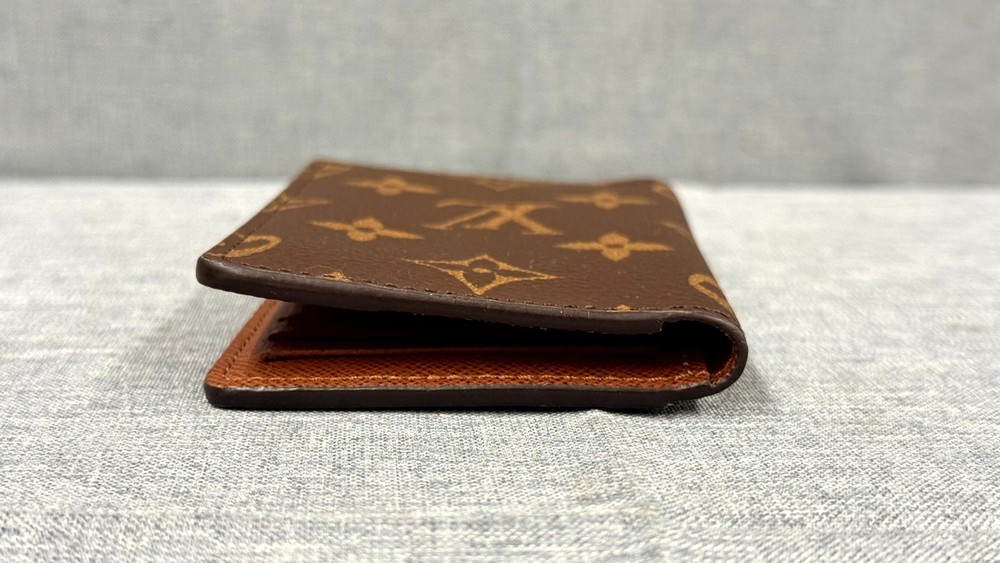 LV Louis Vuitton Pocket Organizer Monogram Eclipse Brown