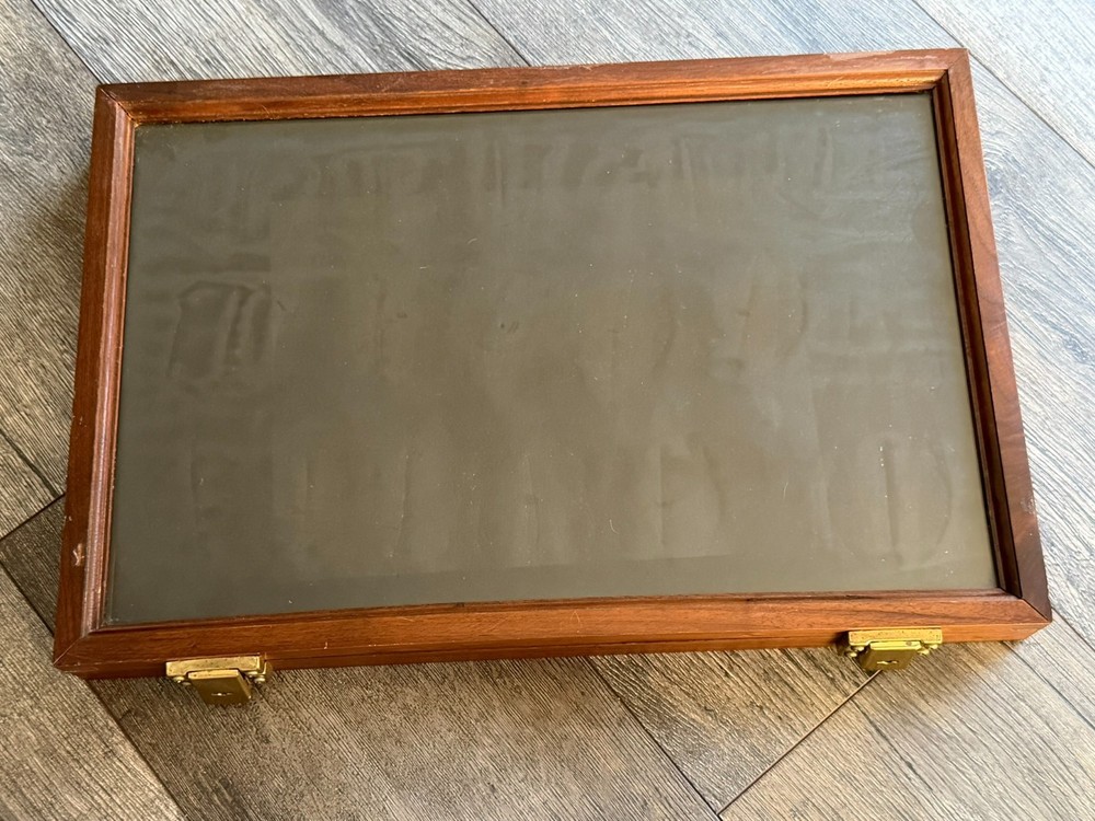 Kiss Memorabilia Display Case Tabletop 1970's 12x18x2 Vintage Kiss Aucoin Era