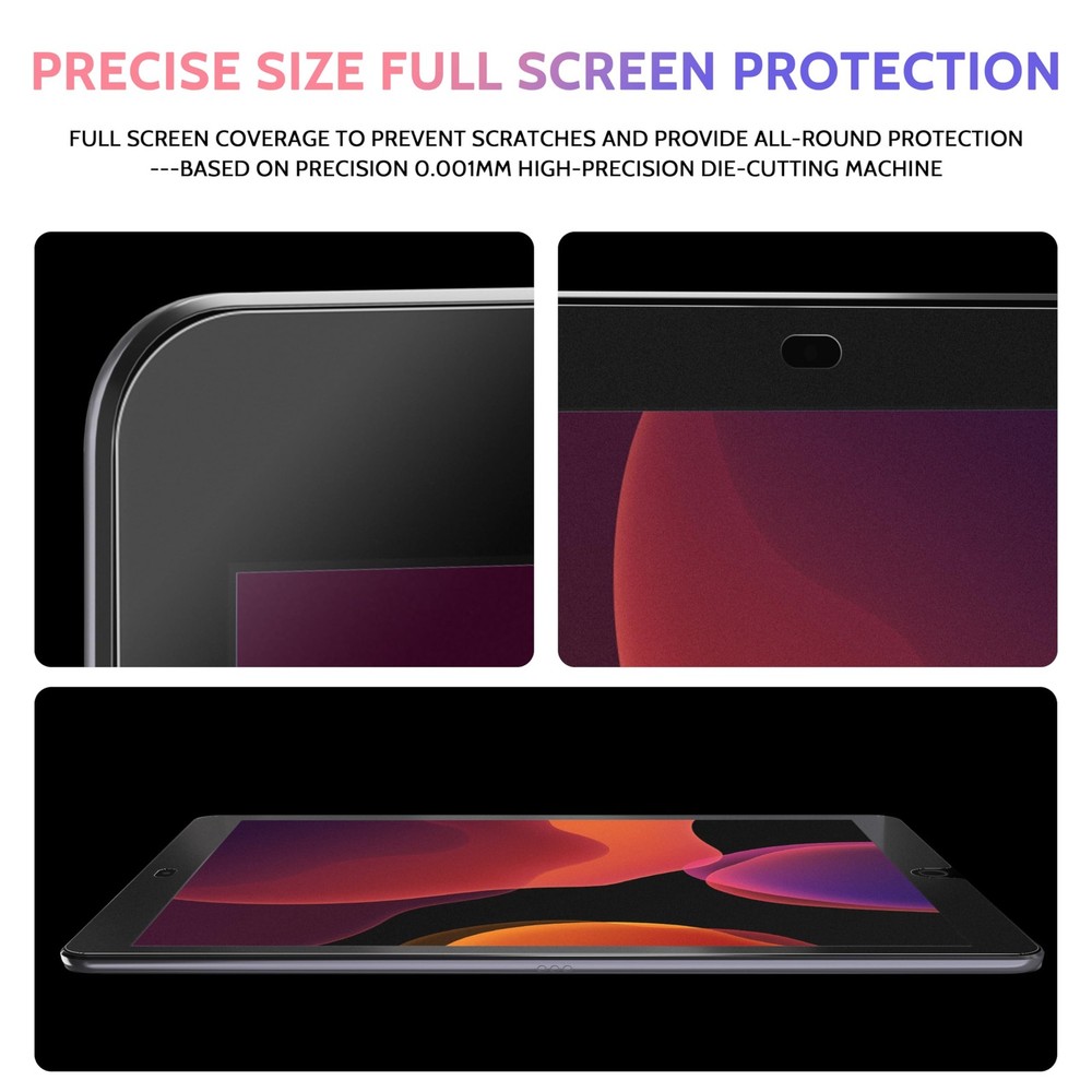Peslv 2 Pack Like Paper Screen Protector for iPad 7/8/9th, transparent