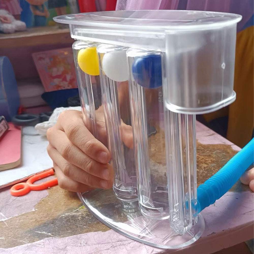 Lung Deep Breath Spirometer Breathing Exerciser Trainer Incentive Spirometry KU
