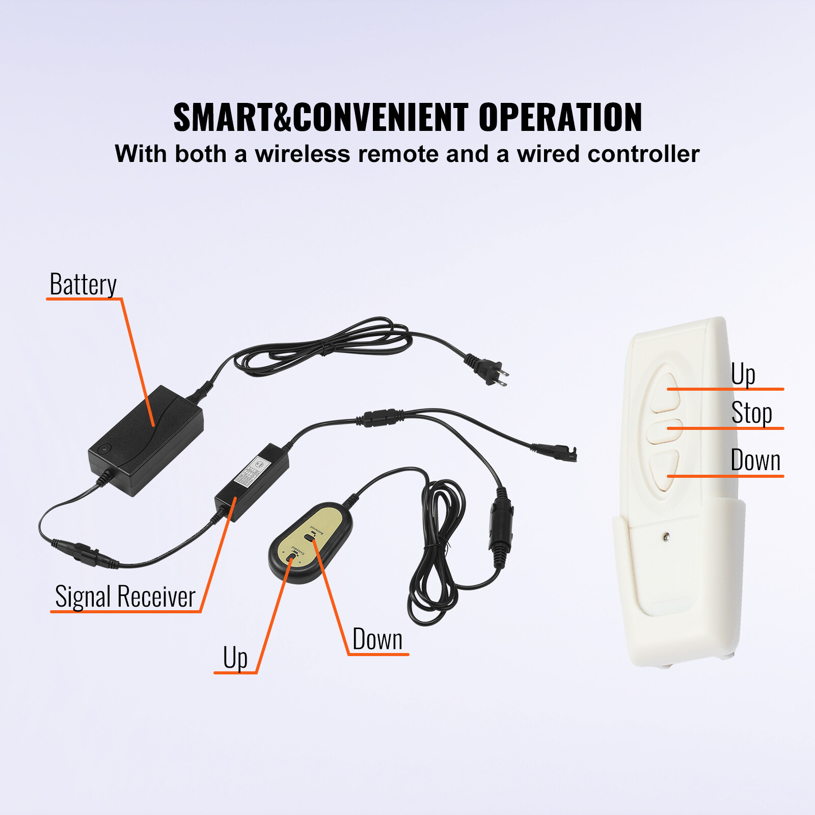 VEVOR 20" Motorized TV Lift Stand Bracket With Remote Controller For 28-32" TVs