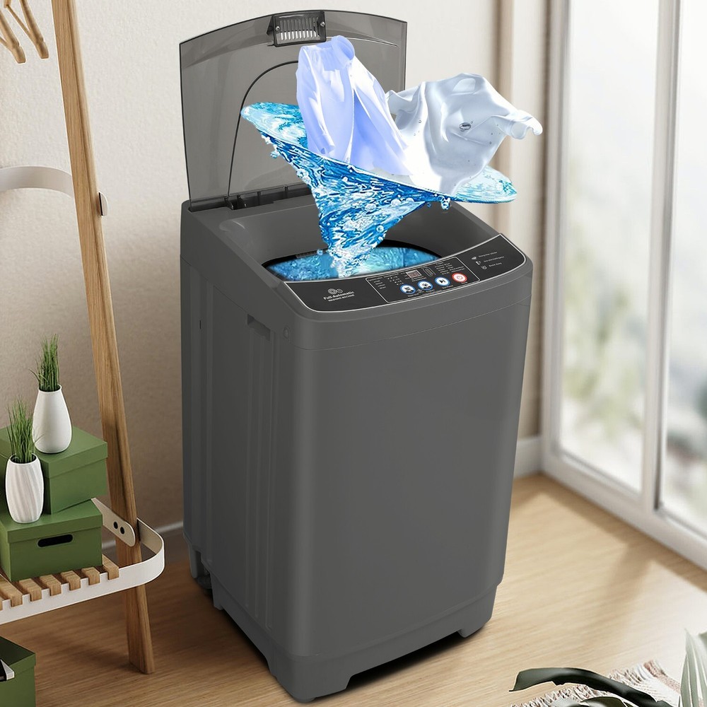 Washing Machine Compact Laundry Washer Energy Saving 15.6LB Top-Loading Washer