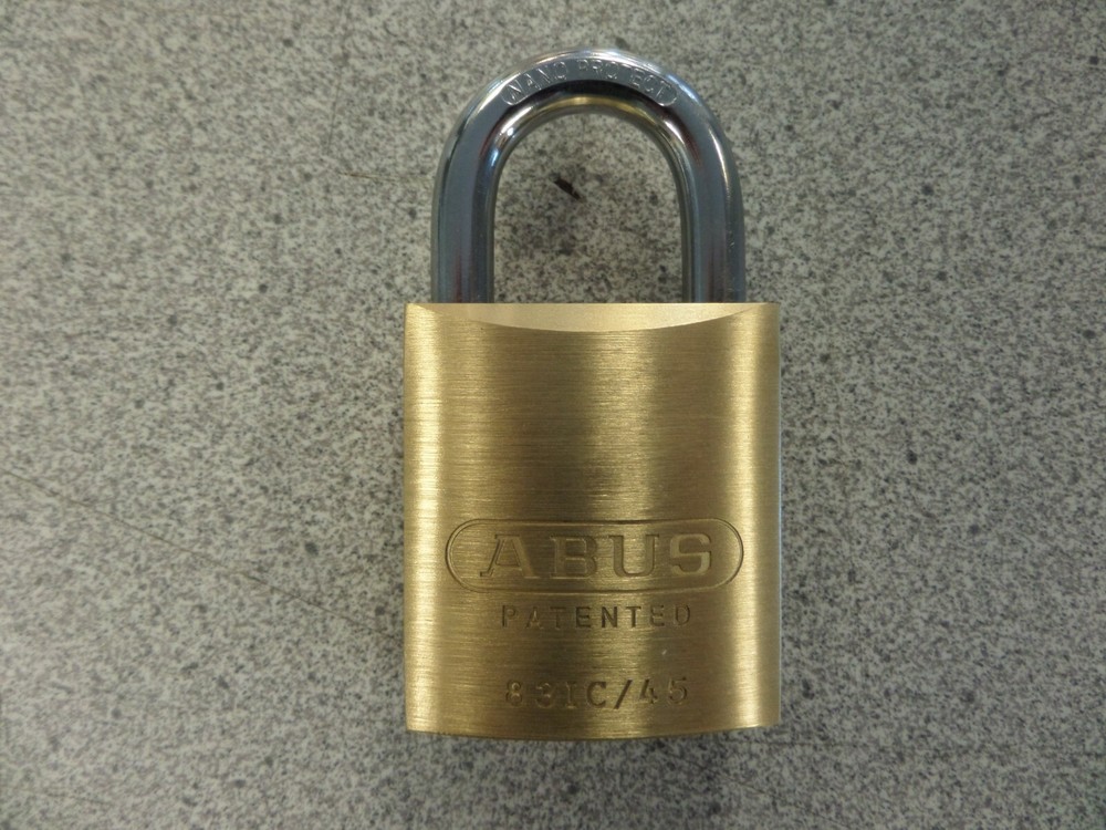 ABUS 83IC/45 BEST STYLE SMALL FORMAT IC CORE BRASS PADLOCK