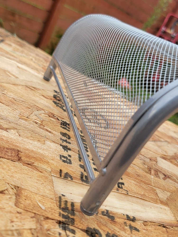 X2 ...Grey Metal Mesh Computer Moniter Stand & Riser W/ Pull Out Shelve