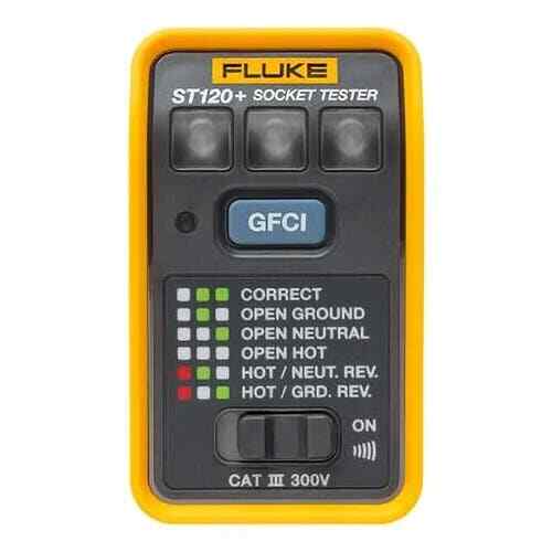 Fluke ST120+ One-Button GFCI Socket Tester with Beep Alert