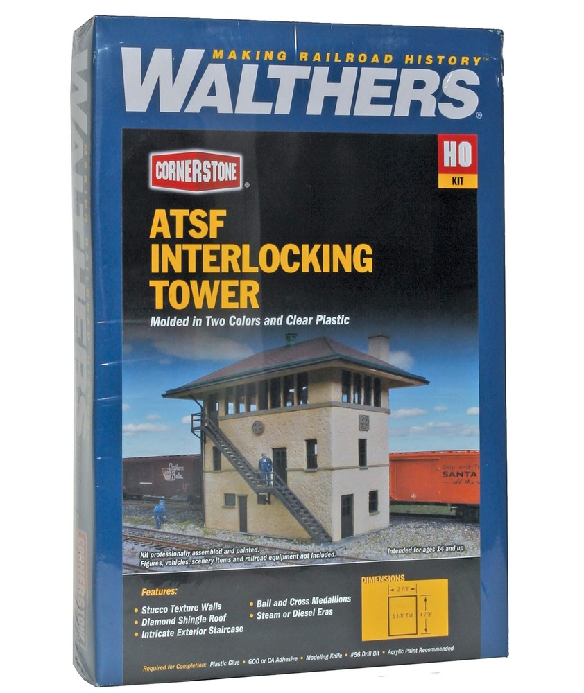 Walthers Cornerstone HO Scale ATSF Interlocking Tower Structure Kit