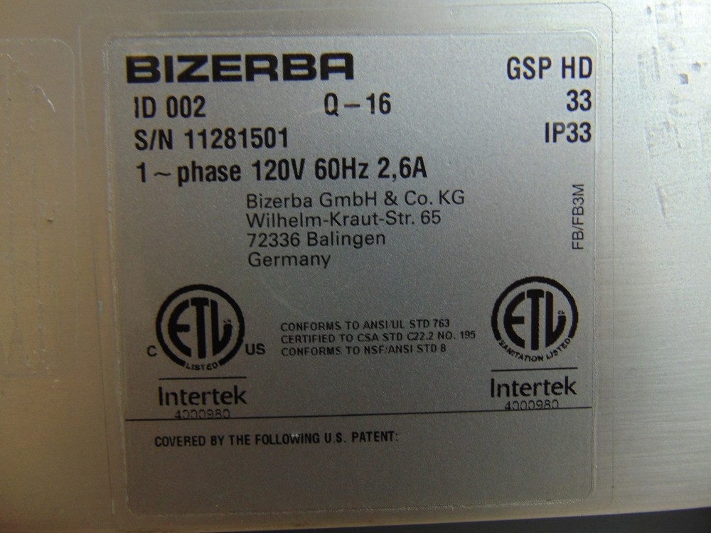 Bizerba 13” Blade Automatic Gravity Feed Deli Slicer
