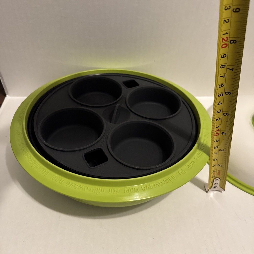 Range Mate Microwave Cooker with Muffin Pan & Steamer Insert - Green