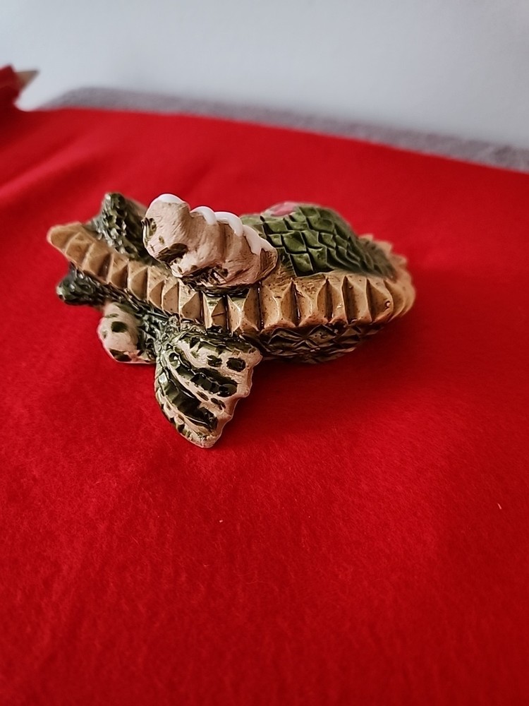 Small Sleeping Dragon Statue Hand Made Signed M. B. C.