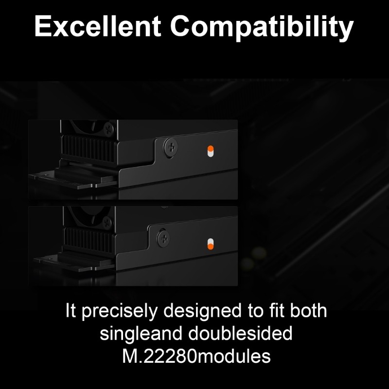 Maintain Stable Operating Temperatures M.2 2280 SSD Heatsinks Metal Base