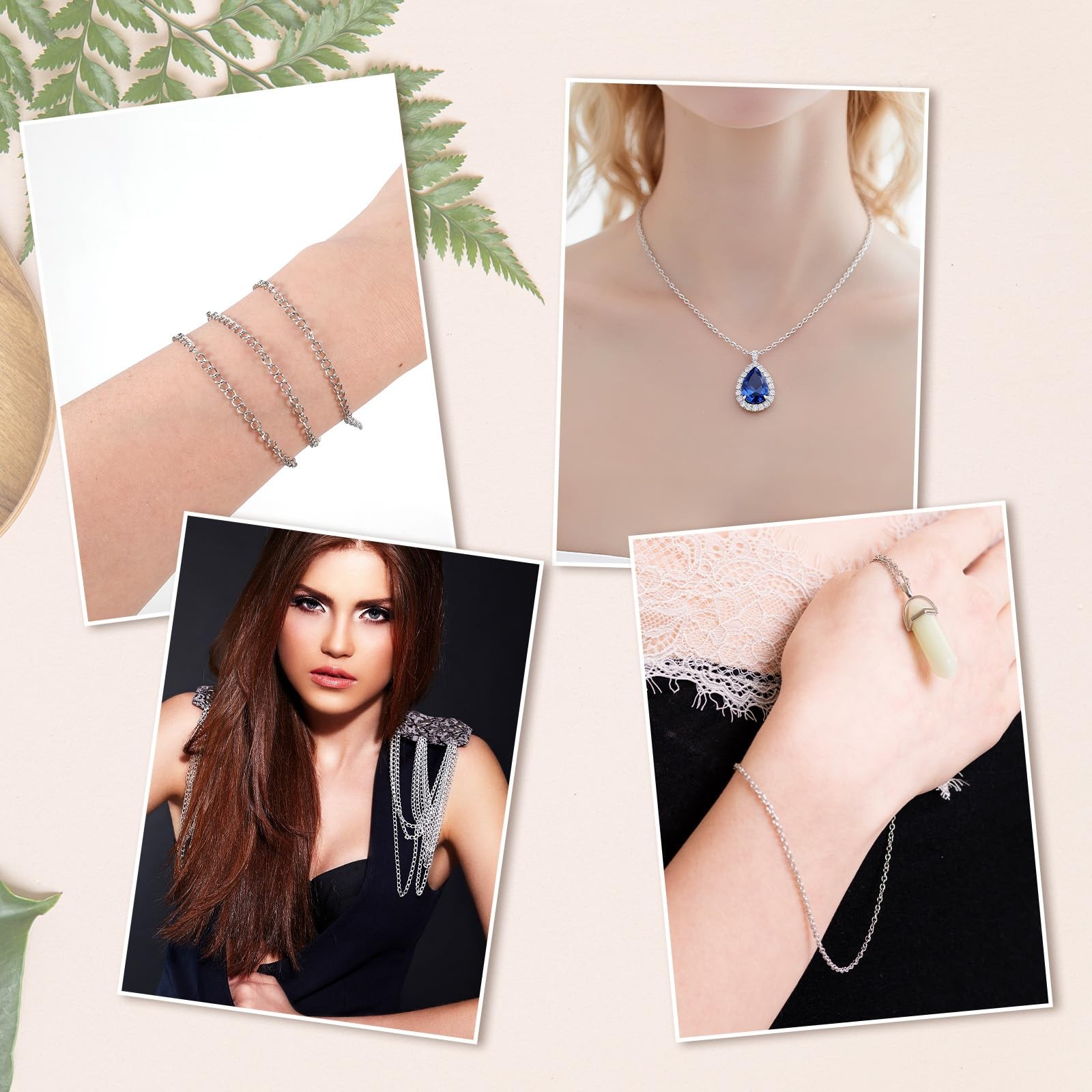 Curb Chain for Jewelry Making 3mm 33 Ft Silver Roll Stainless Sliver