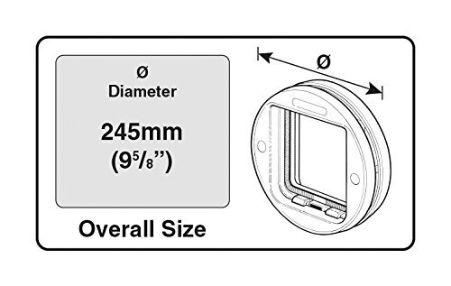 Cat Mate 4-Way Locking Glass Fitting Cat Flap - White