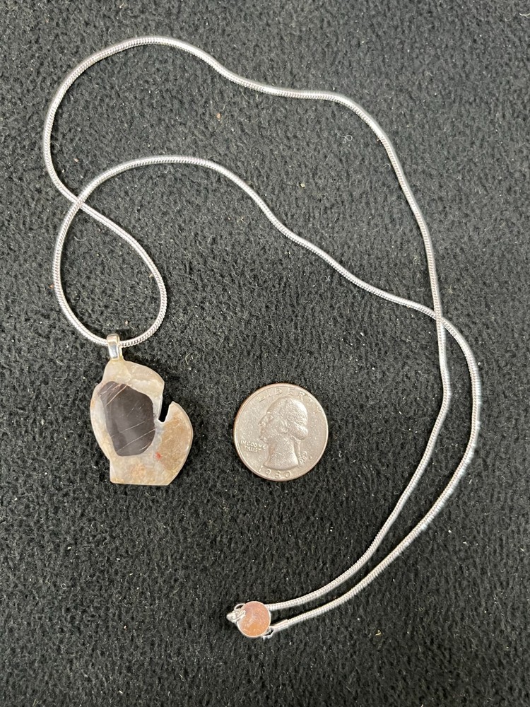Pudding Stone Pendant Michigan shape
