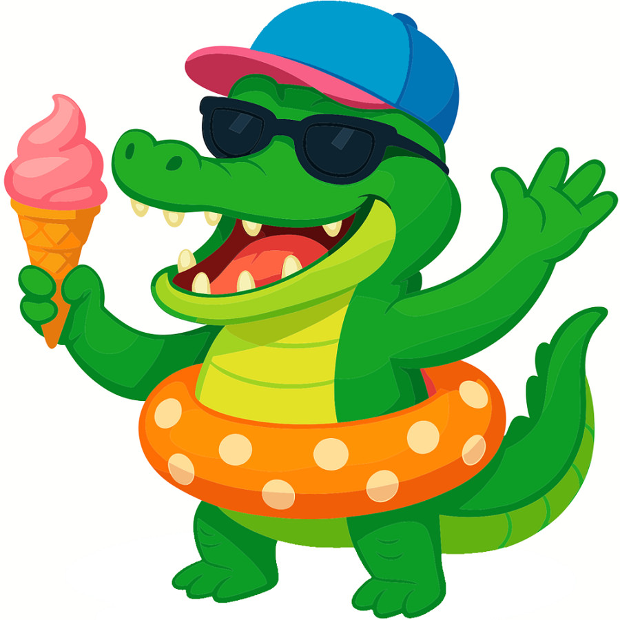 30 Custom Summer Fun Crocodile Personalized Address Labels