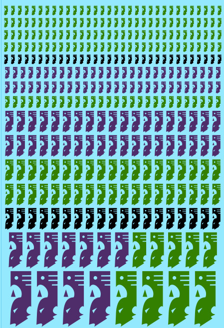 A6 - Alien War Helmets Space Elves Transfer Sheet