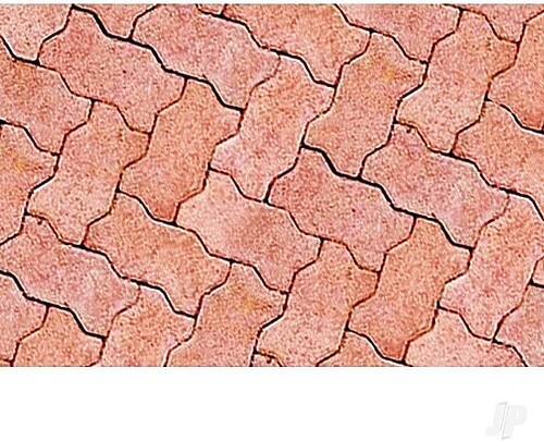 JTP Interlocking Paving 2 Pack - Model Scratch Building Plastic Sheet - HO