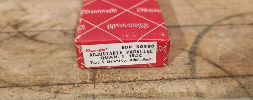 Starrett No. 154C Adjustable Parallel  Block Machinist New
