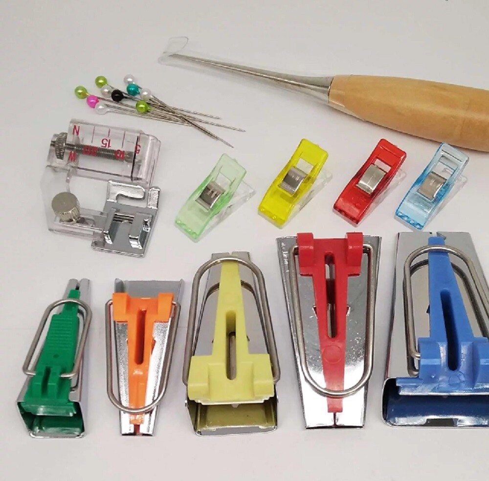 60 Pcs Fabric Bias Binding Tape Maker Kit - Binder Foot, Sewing & Quilting Tools