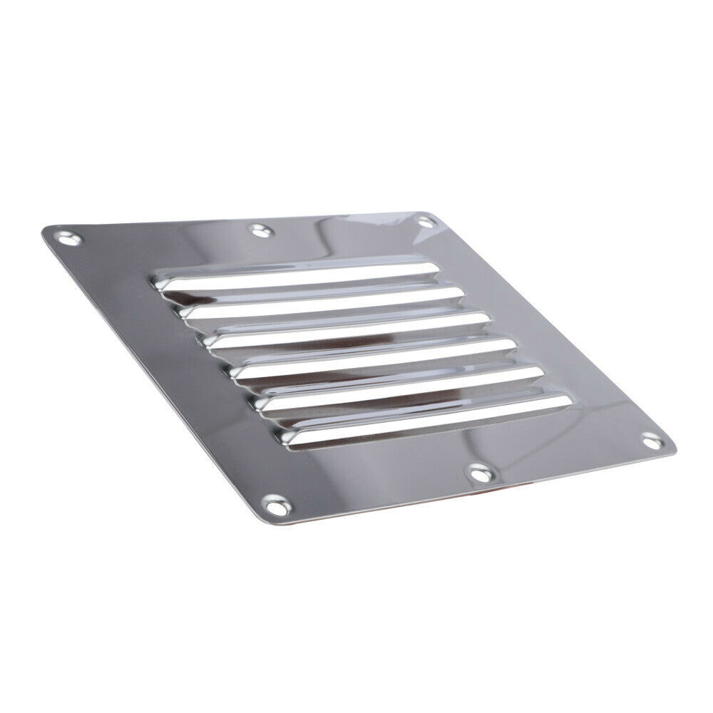 Pair Rectangle Louvered Vent Stainless Steel Marine Boat Vent 5" *4-1/2"