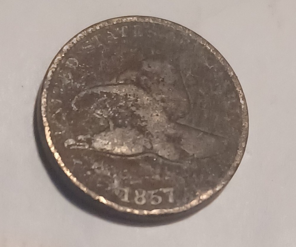 1858-SL FLYING EAGLE CENT - SMALL LETTERS - 1857 FLYING EAGLE