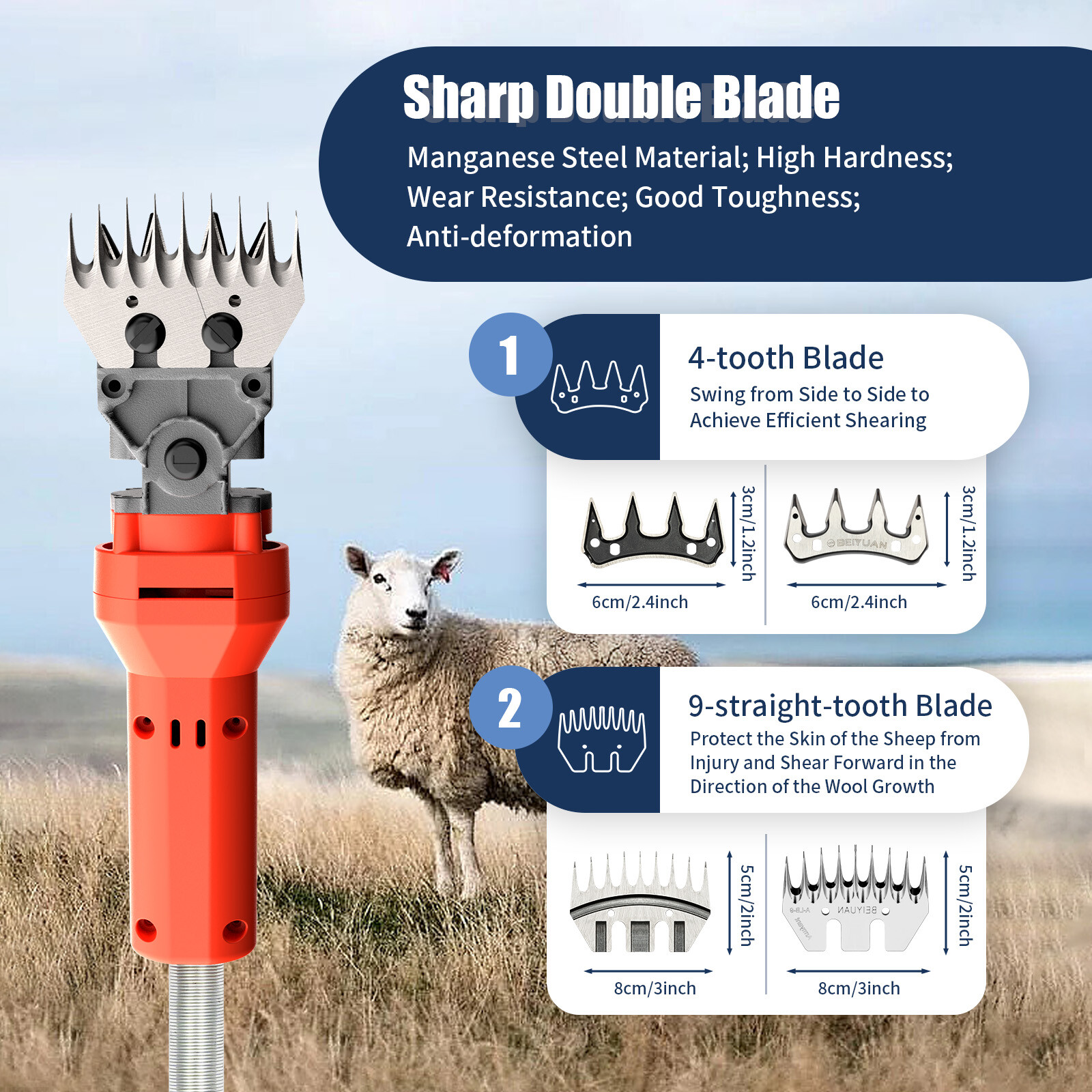 Sheep Shears 750W Professional Heavy Duty Electric Sheep Clippers Sheep Shears