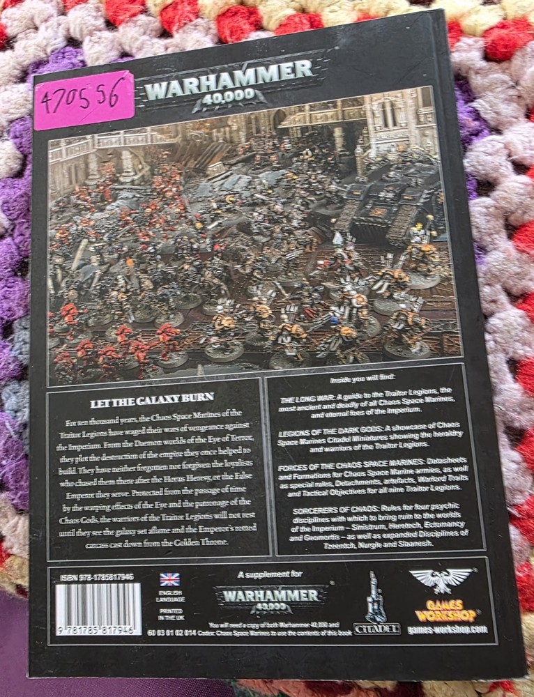 Warhammer 40k Codex supplement Traitors Legions softcover book