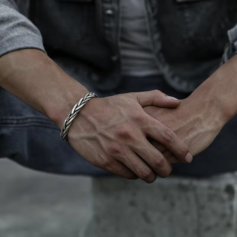 Men’s Viking Bangle Bracelet Adjustable & Gift Bag
