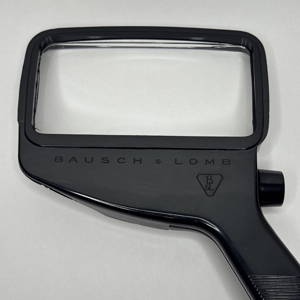 Vintage Bausch & Lomb Illuminated Magnifying Glass Rectangular Light Up, WORKING