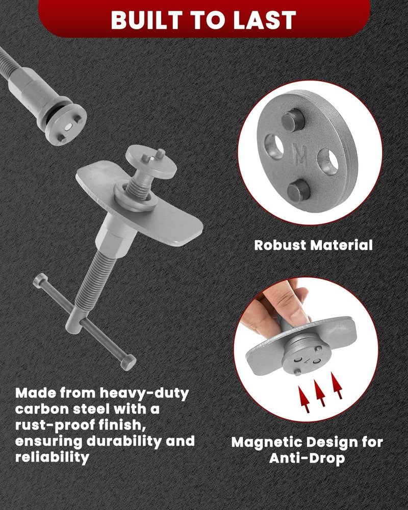 Brake Caliper Tool Heavy Duty Brake Caliper Compression Tool Red 24Pc