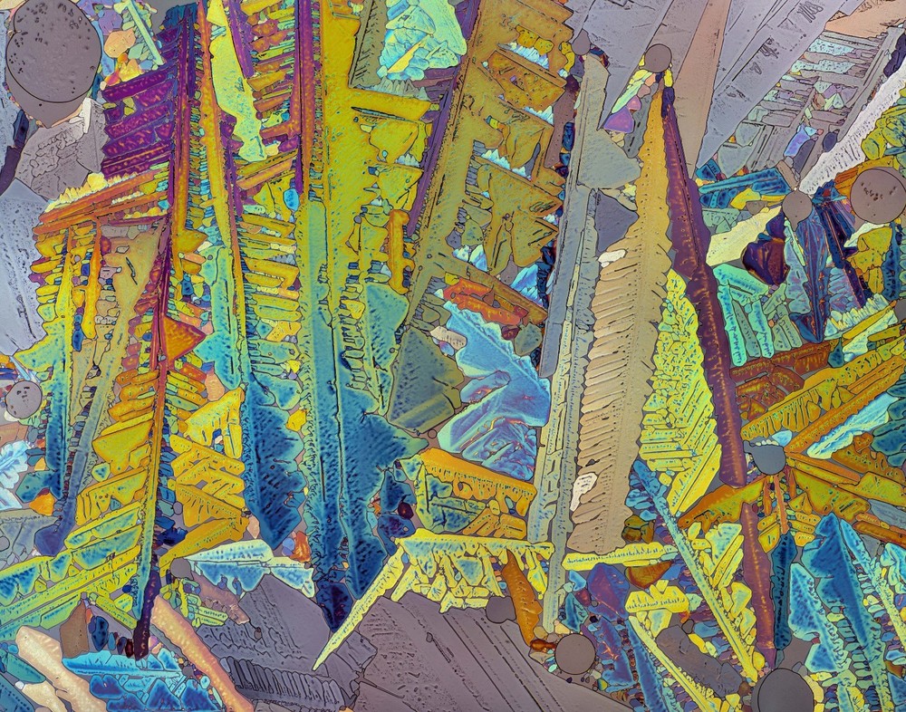 Microscope slide for polarized light, RESORCINOL