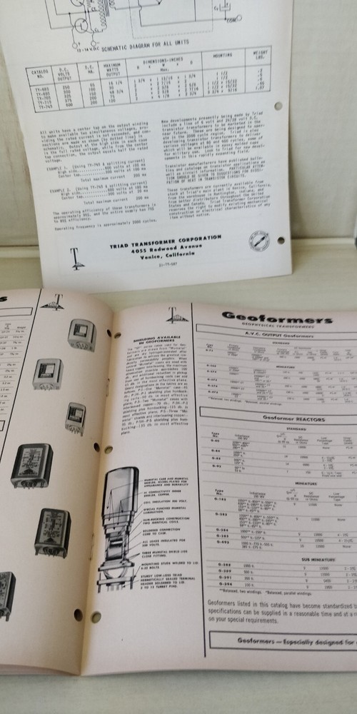 1958 Triad - Catalog - Transformers + More + Tv Components