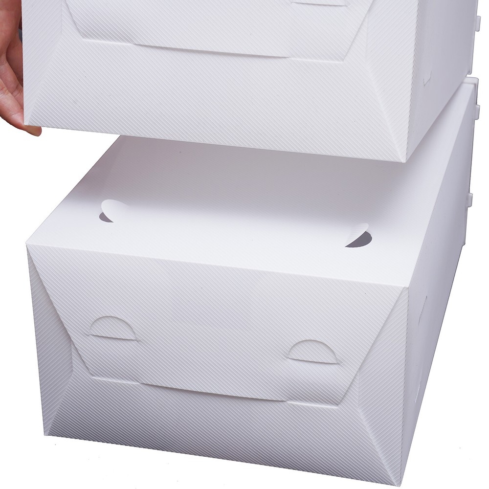 20/24* Stackable Shoe Storage Box Durable Plastic Sneaker Display Case Organizer