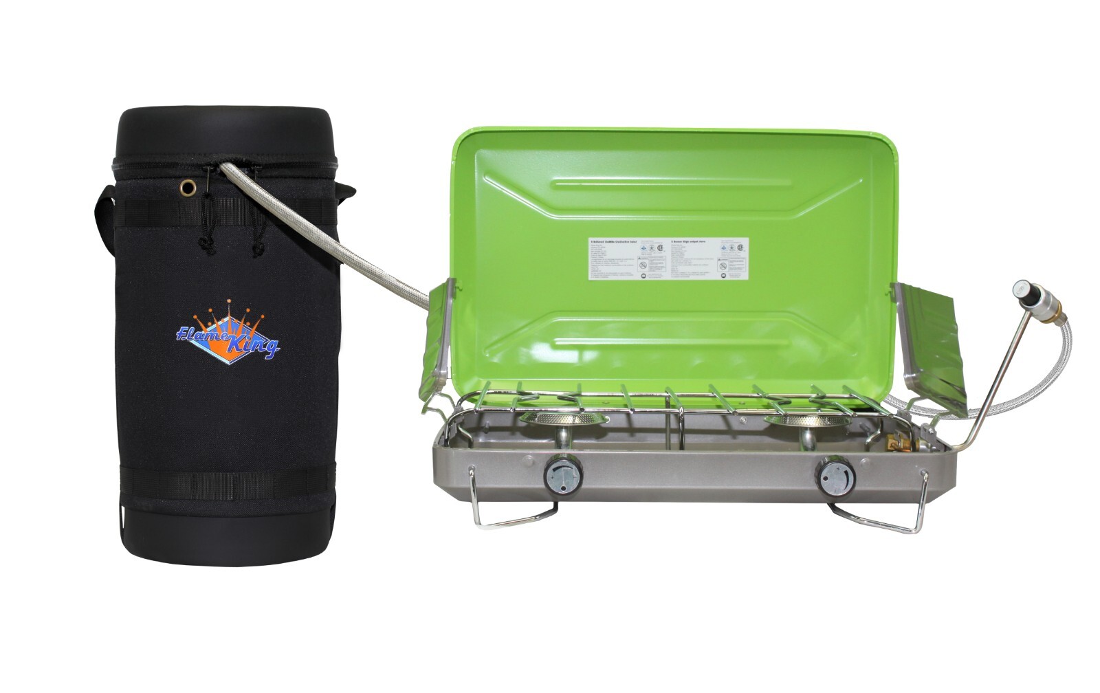 Insulated Protective Carrier, 10 lb Propane Tank & Steel Adapter Hose, Outdoors