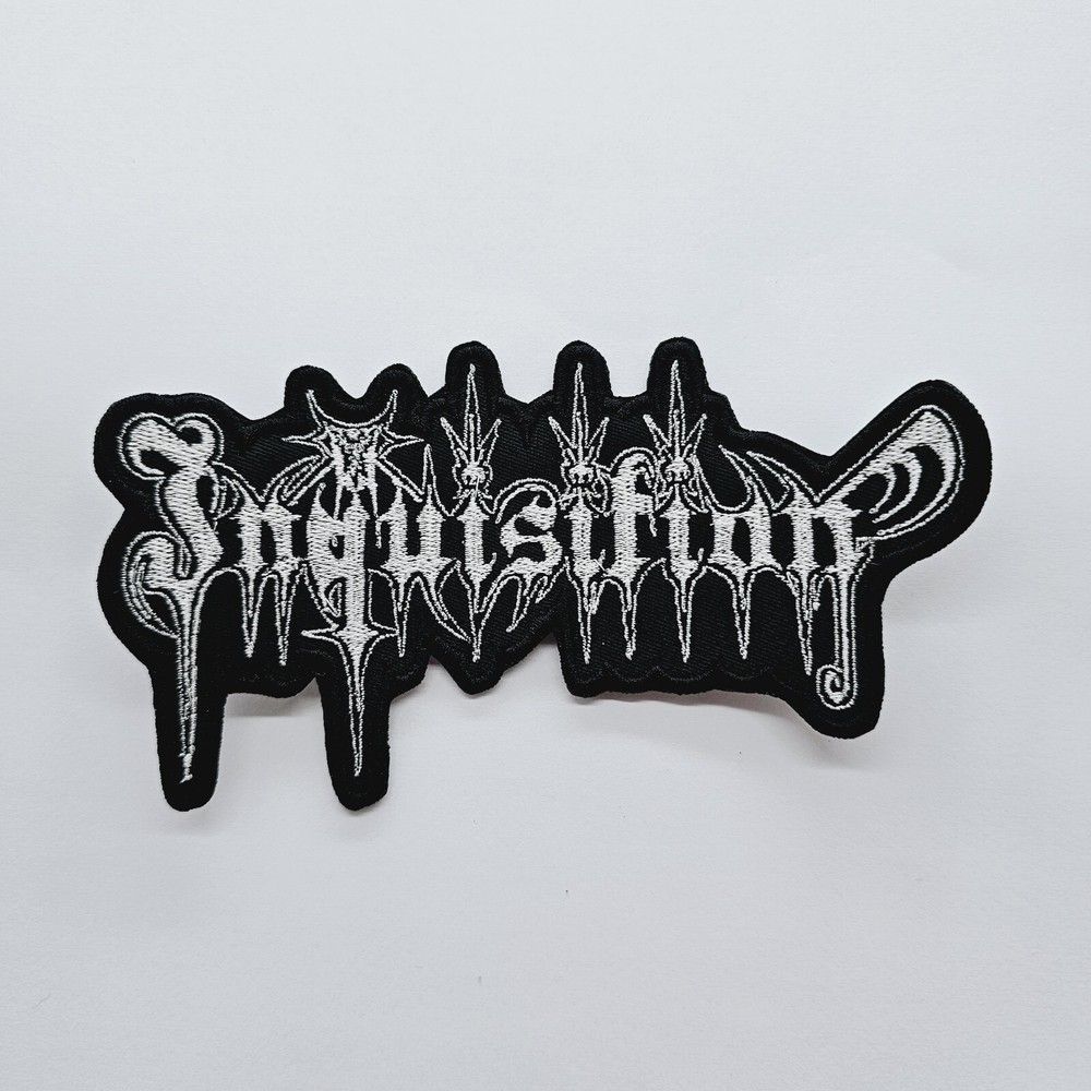 Inquisition White   Shaped Logo   EMBROIDERED  PATCH