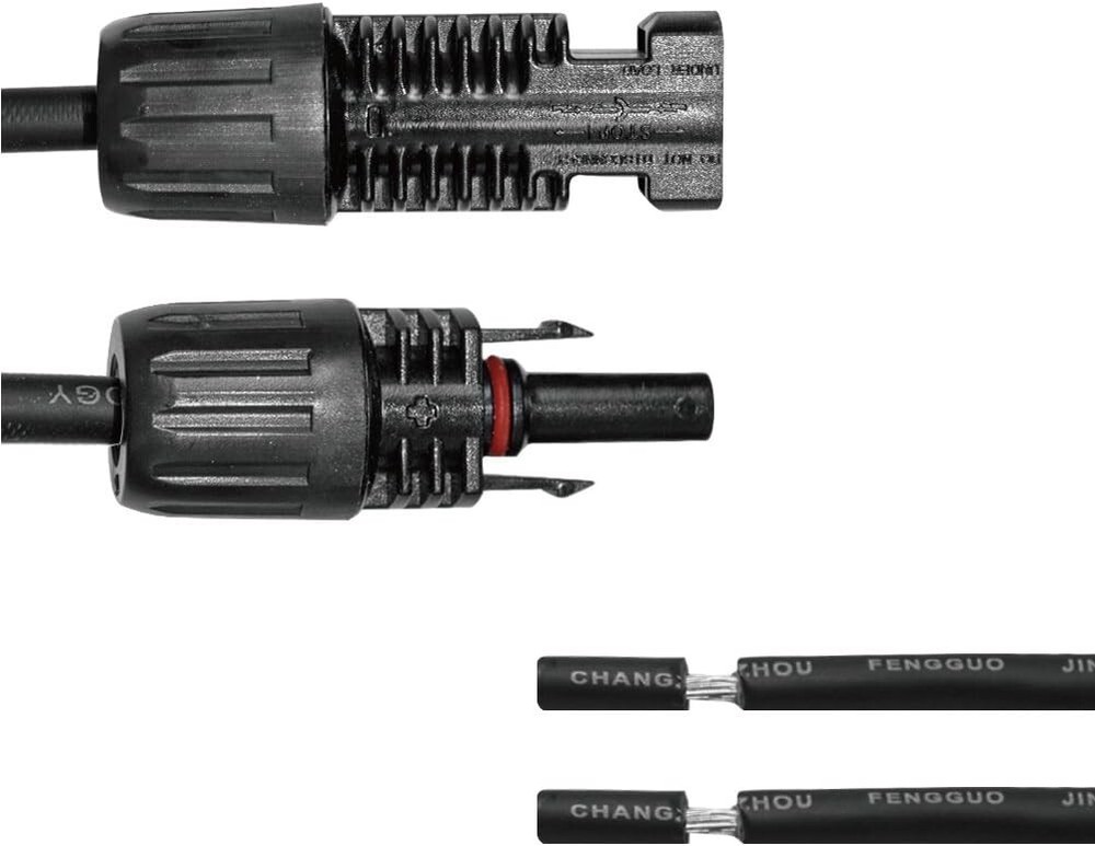Heavy-Duty Solar Panel Adaptor Wire MC4 Extension Cables - Secure Connection