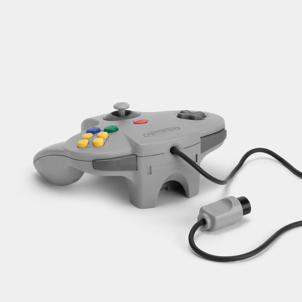 N64 Controller OEM + *Upgraded* GameCube Style TIGHT New Stick - Grey!