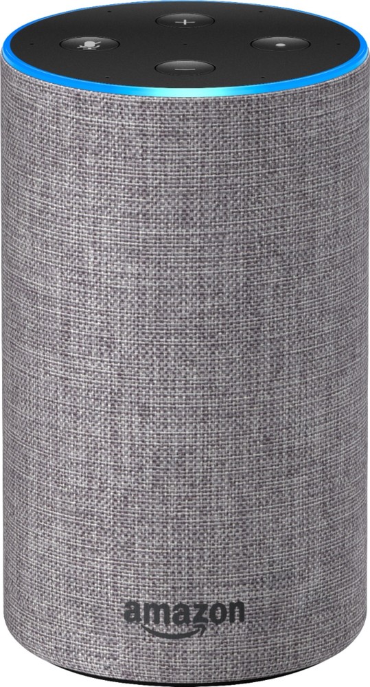 Amazon Echo 2nd Gen Smart Speaker Alexa n Dolby processing Heather Gray Fabric