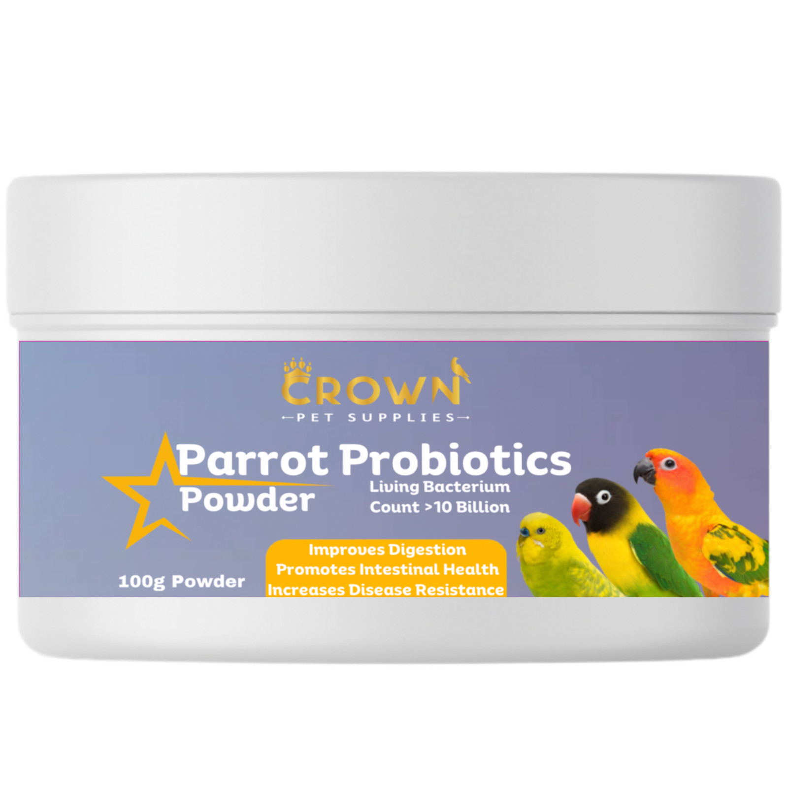 Probiotic Parrots Powder, Diarrhea, Nutrition, Growth & Immunity For Birds