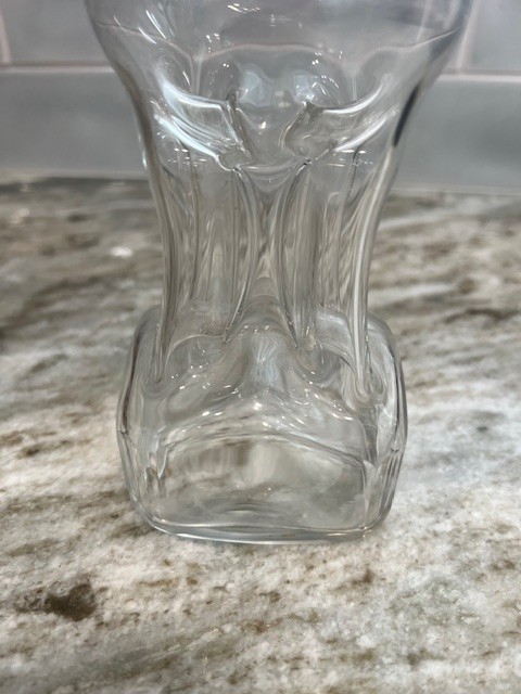 Antique Silver Collared Glass Glug Glug Decanter Victorian