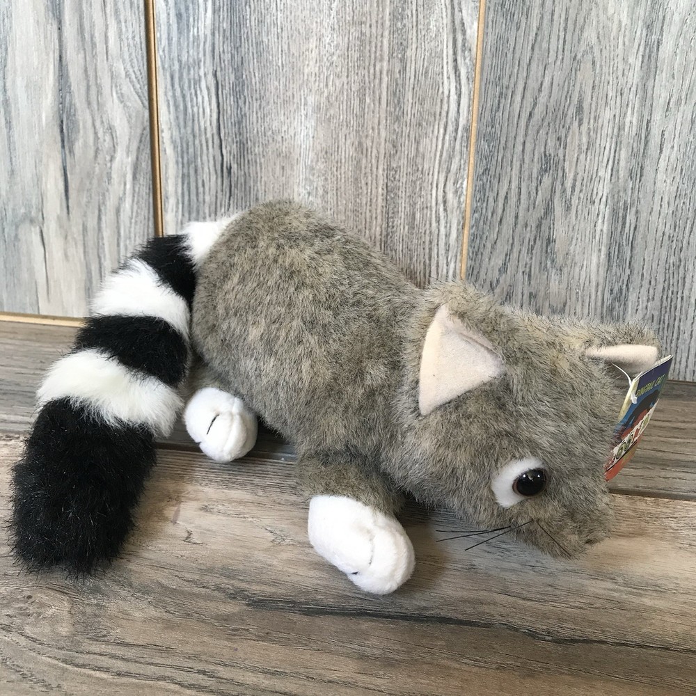 Vintage 2002 Zoona Ringtail Cat Plush With Tags! EXCELLENT! 9”