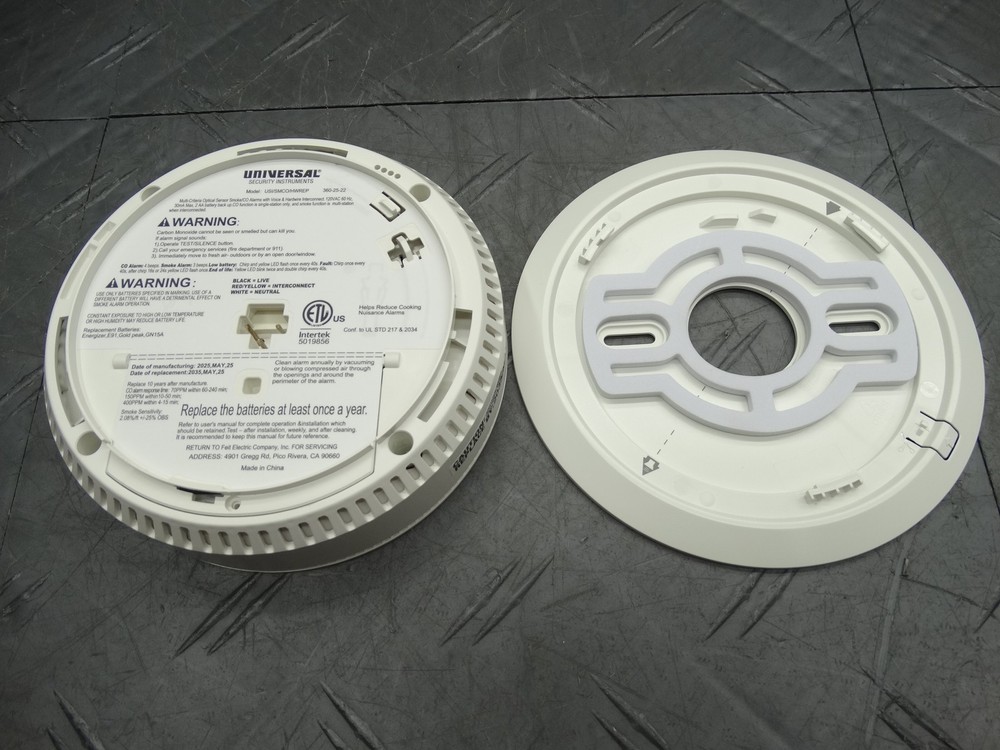 Universal Security Instruments Hardwired Smoke & Carbon Monoxide Detector