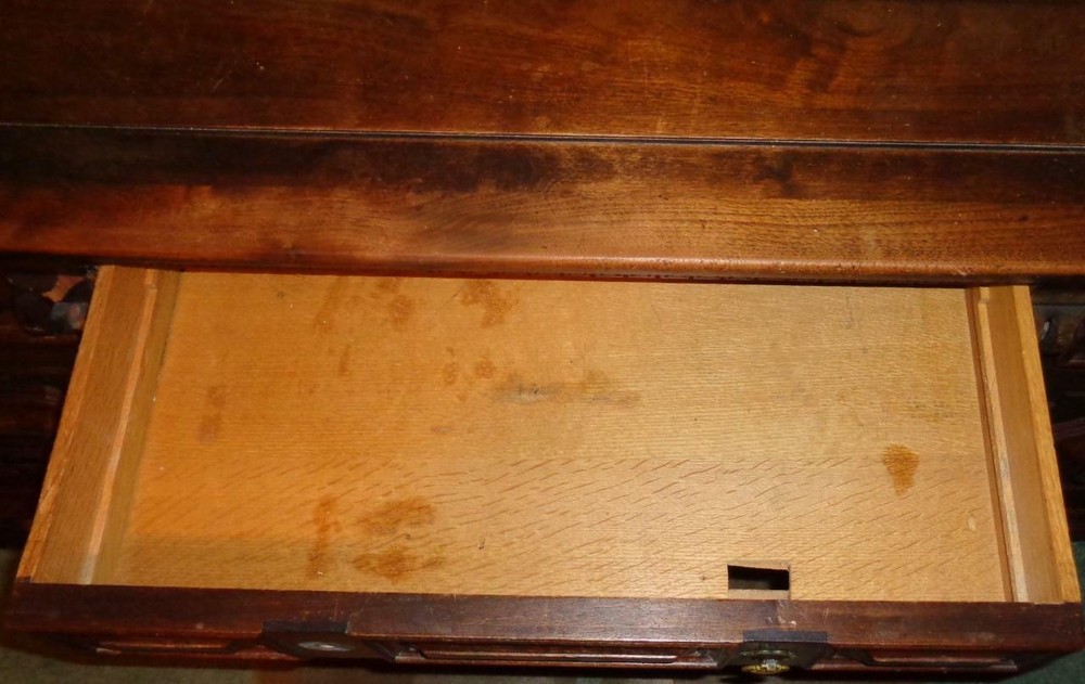 Antique Solid Walnut Partner Desk - EXQUISITE - AMAZING HISTORY - NEEDS TLC