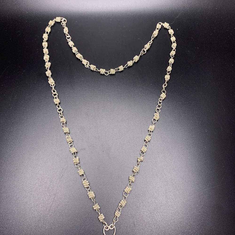 Wire Wrapped Design Rosary Silver Tone Christian Catholic