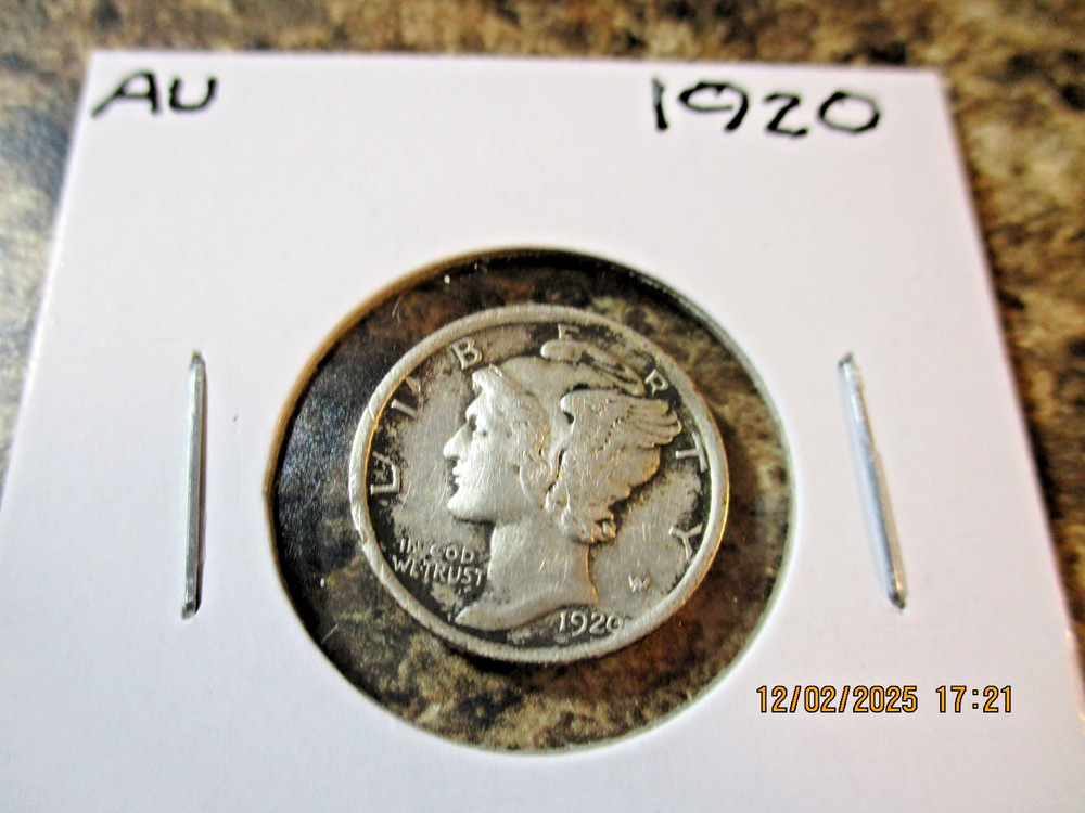 1920 MERCURY DIME AU        AA