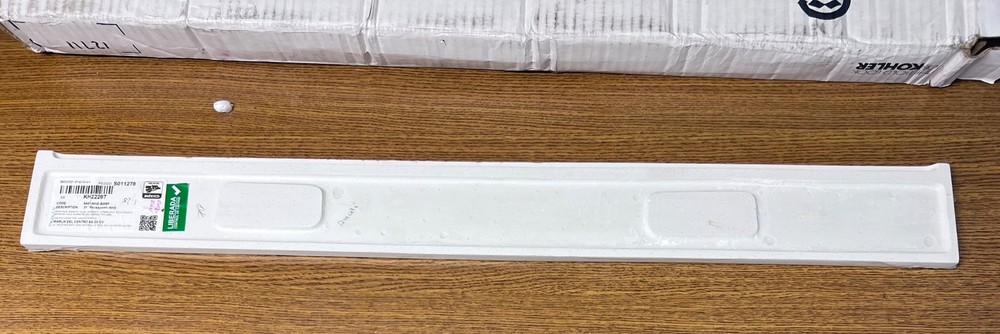 Kohler 5445-S33 Solid Expressions 31" Vanity Top Backsplash Kit White