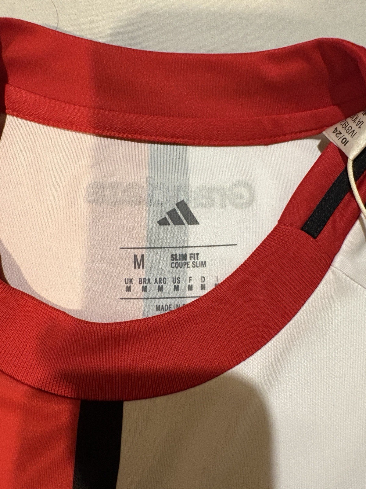 2024/25 Men’s Medium River Plate Third Kit Jersey Red/White Brand New with Tags