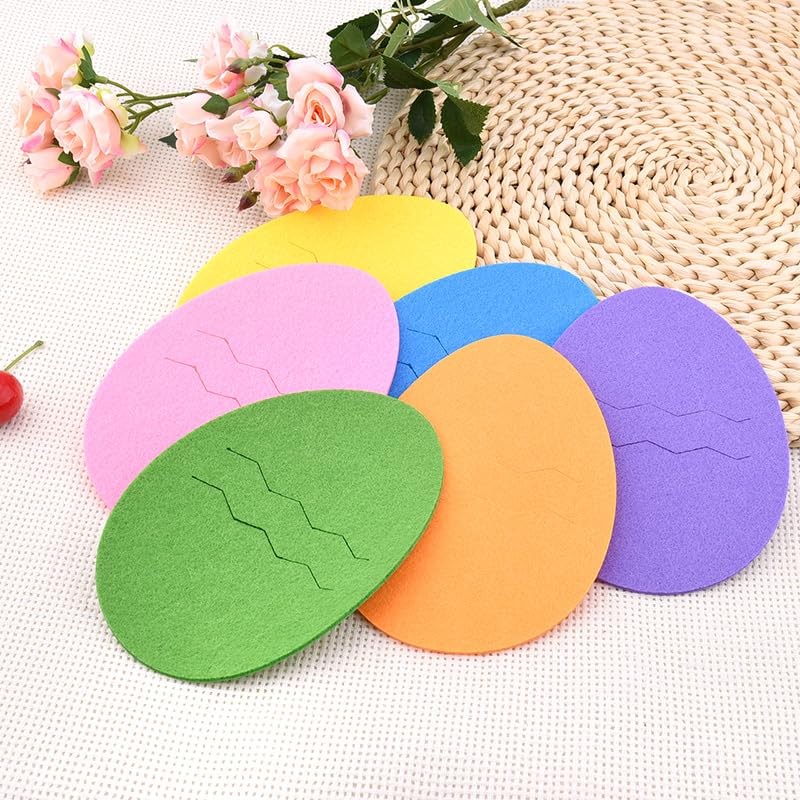 Easter Egg Shaped Cutlery Holders Set Eggs Silverware Tableware Holders for C...